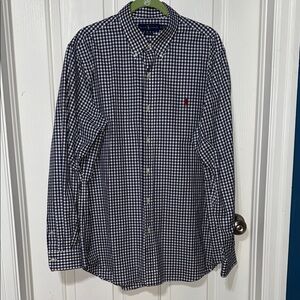 Polo by Ralph Lauren Men's Blue Checkered Shirt
